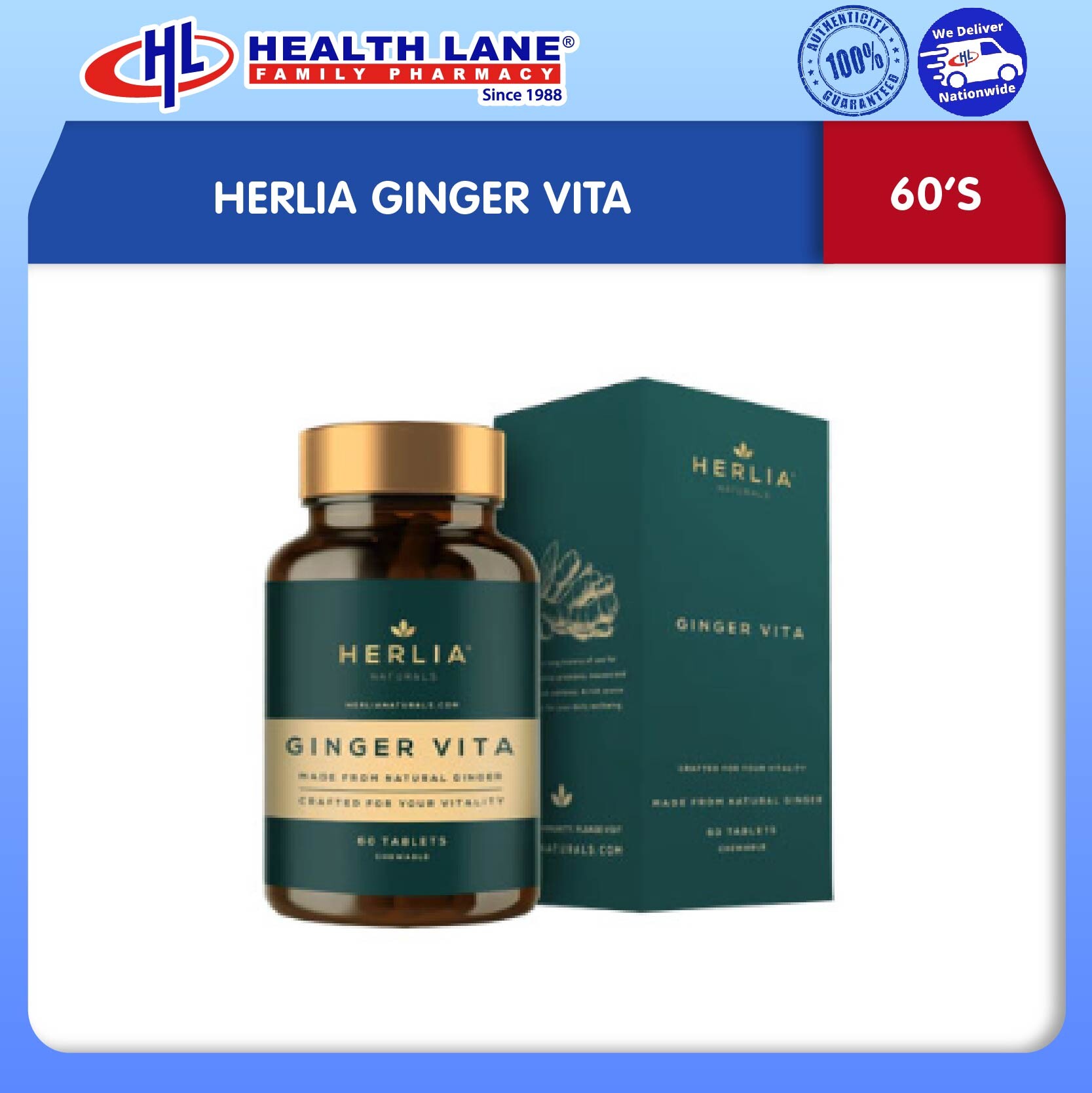 HERLIA GINGER VITA (60'S)
